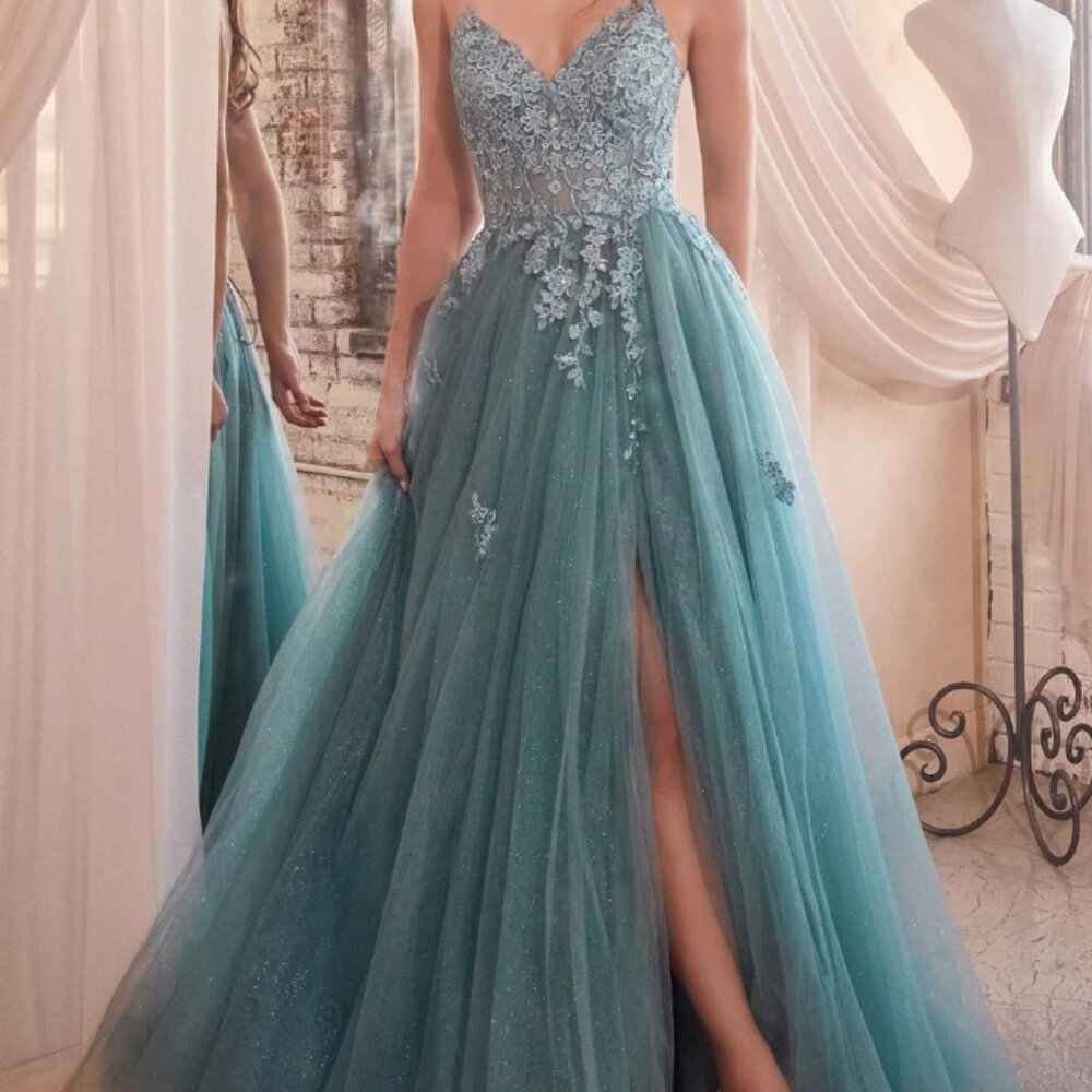 Green Prom Dress Ladivine by Cinderella Divine Dress
